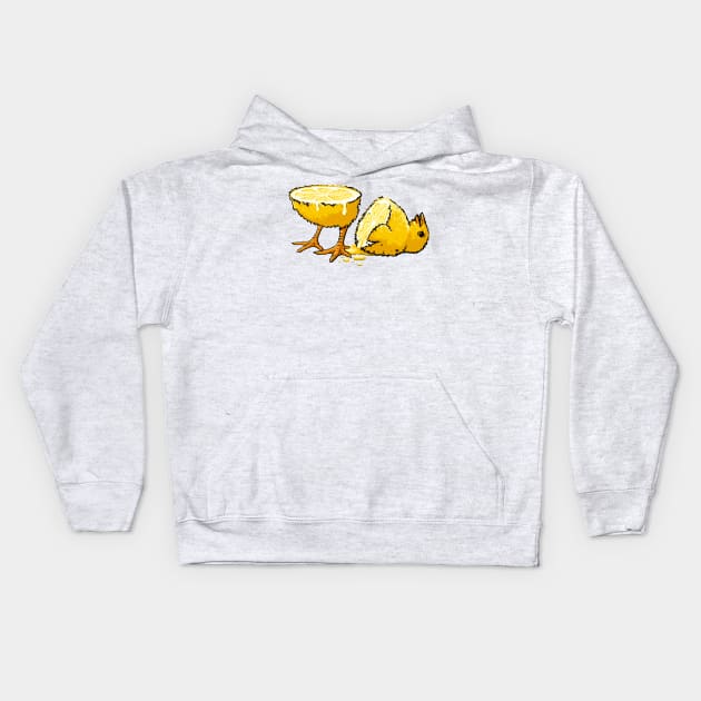 Lemon chicken Kids Hoodie by raxarts